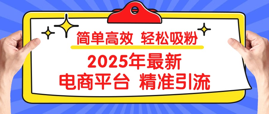 2025年最新电商平台精准引流 简单高效 轻松吸粉-元满创业网