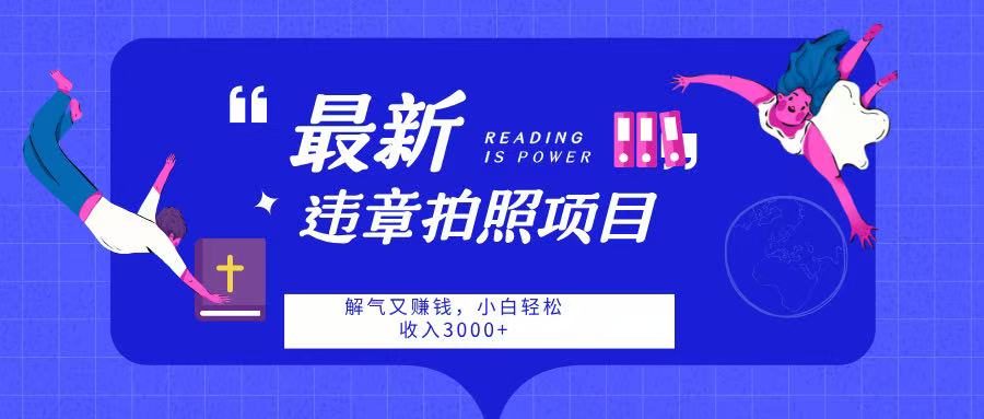 最新违章拍照项目，解气又赚钱，随手一拍，轻松收入3000-元满创业网