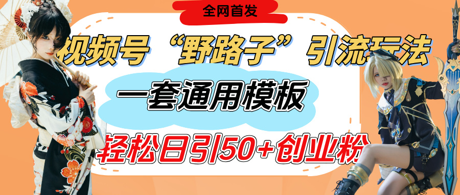 视频号“野路子”玩法，评论区疯狂截流，一套模板单日单号引流50+创业粉-元满创业网