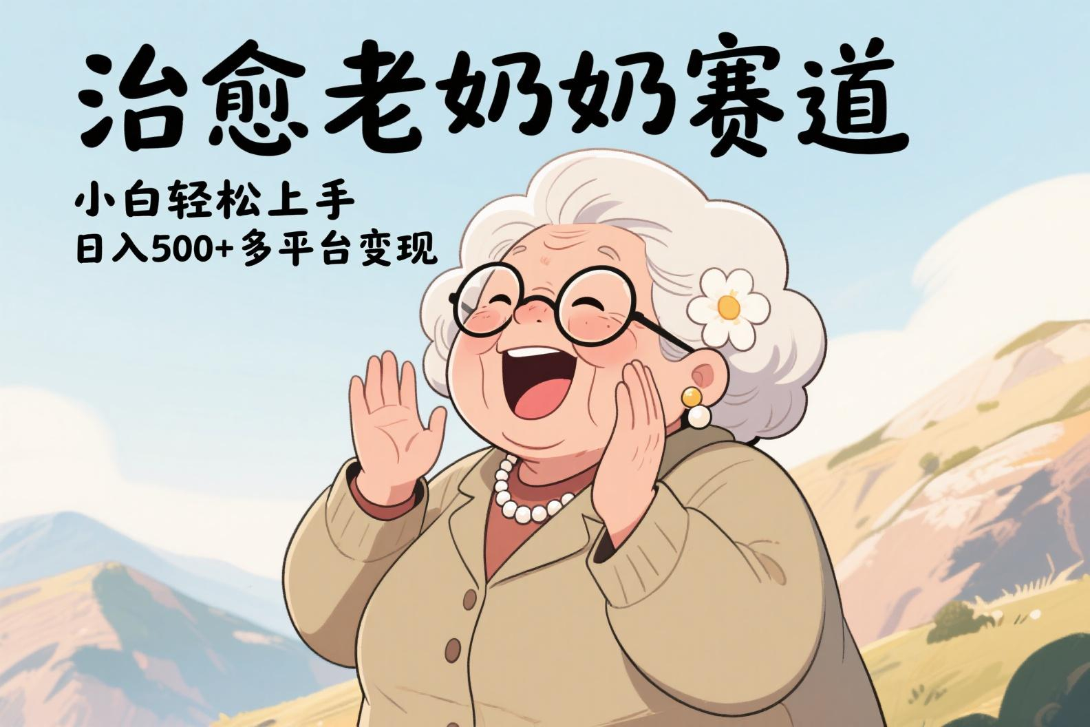 视频号治愈老奶奶赛道，小白轻松上手，日入500+多平台变现-元满创业网