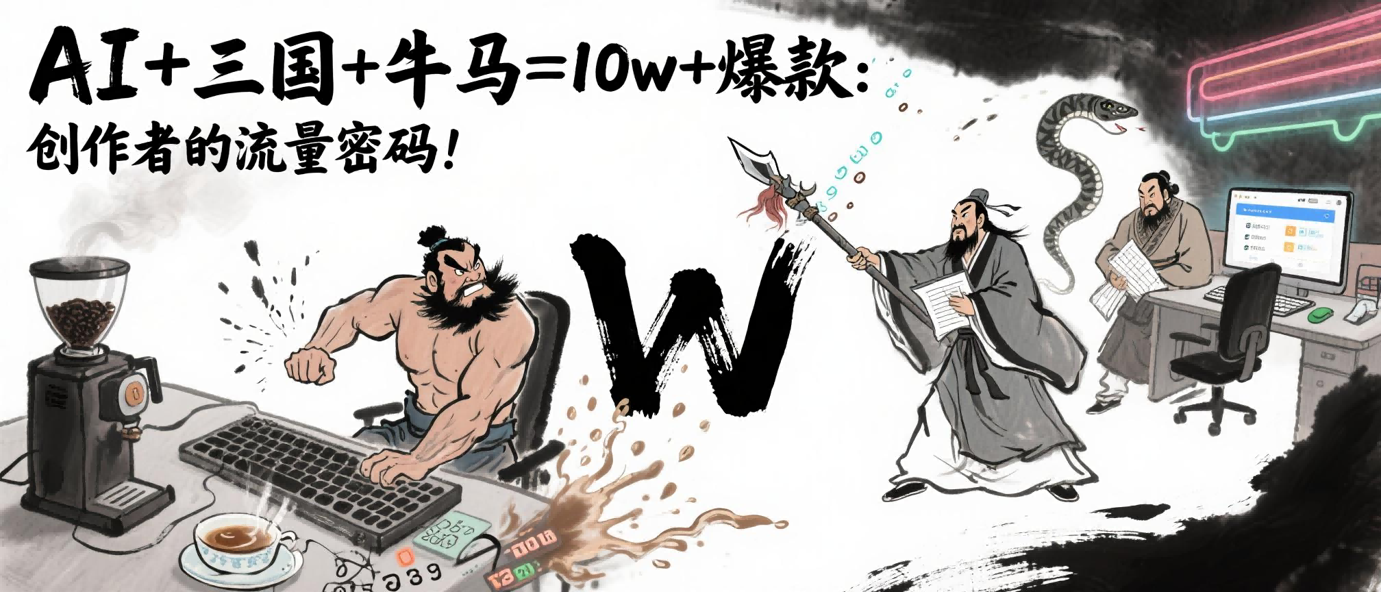 AI+三国+牛马=10w+爆款：创作者的流量密码！-元满创业网
