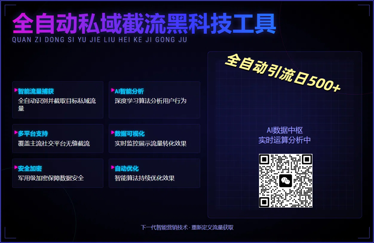 全自动私域截流黑科技工具——全自动引流日500+-元满创业网